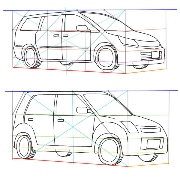 自動車 セダン ワゴン車 の描き方 絵師ノート