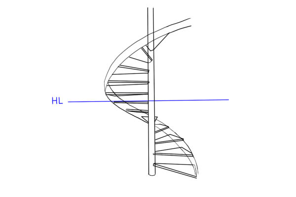 階段 螺旋階段の描き方 絵師ノート