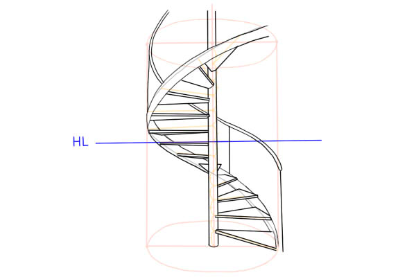 階段 螺旋階段の描き方 絵師ノート