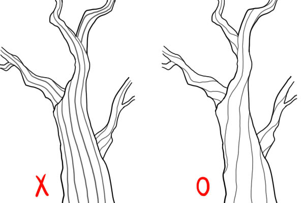 木の幹の描き方 絵師ノート