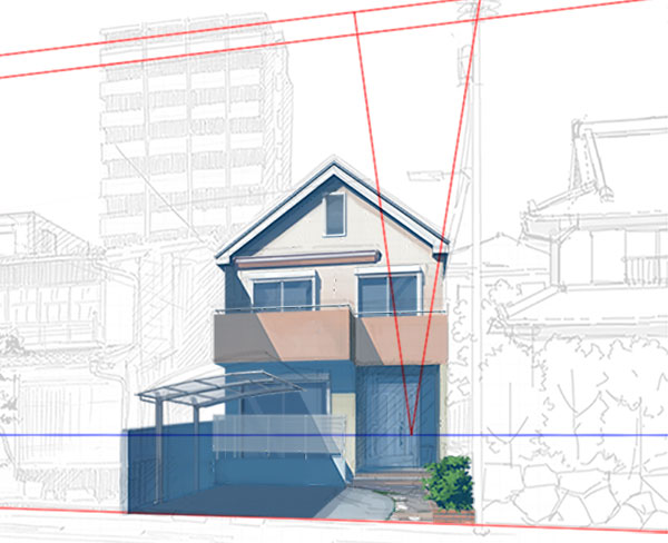 住宅街の町並みの描き方 絵師ノート