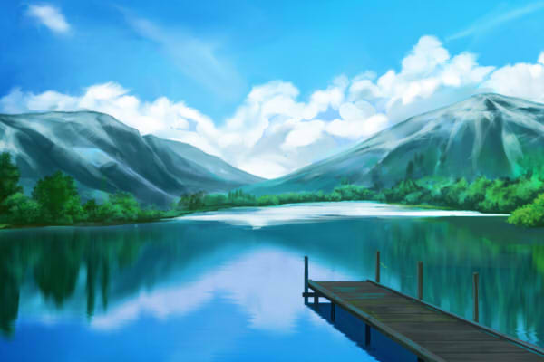 湖 静かな水面の描き方 絵師ノート