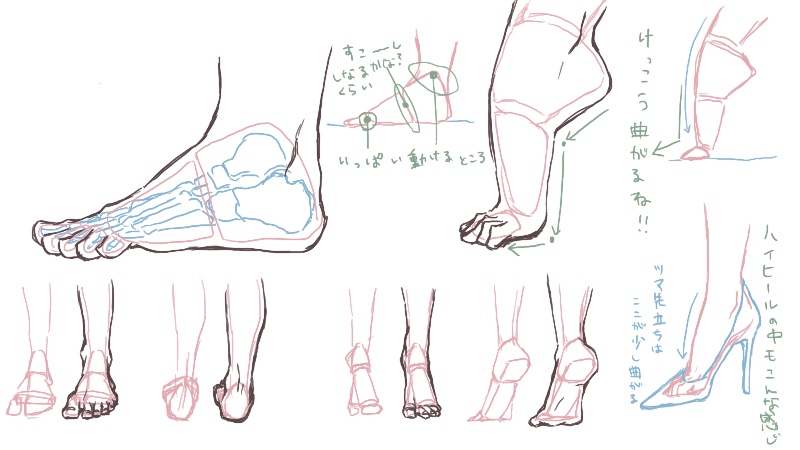 足を資料無しで描けるようになる練習法3ステップ 絵師ノート