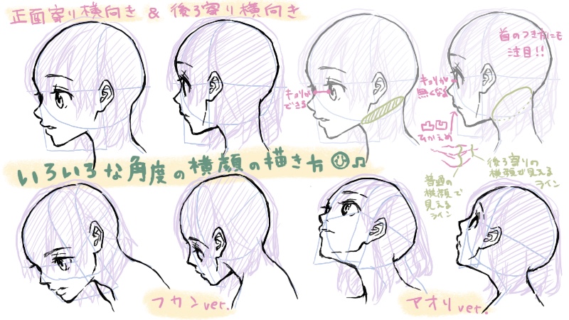 横顔の描き方 横顔が失敗する10の原因を知ろう 絵師ノート