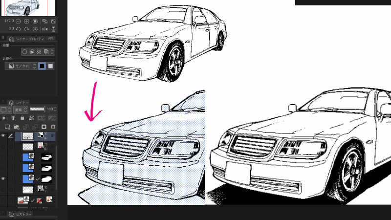Clip Studio 3d素材の使い方 線画化して車を描こう 絵師ノート