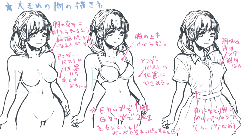 女の子の胸の上手な描き方 ヌードに服を着せるだけじゃダメな理由とは 絵師ノート